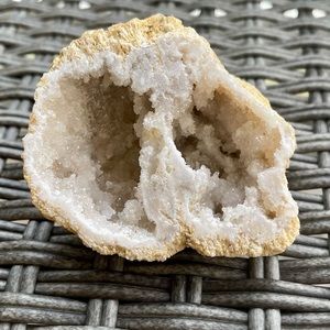 Raw Clear Quartz Druzy Geode